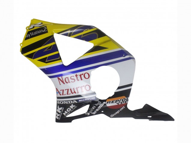 2002-2003 Blue Yellow Glossy Black Red Nastro Azzurro 46 Honda CBR900RR 954 Motorcycle Fairings