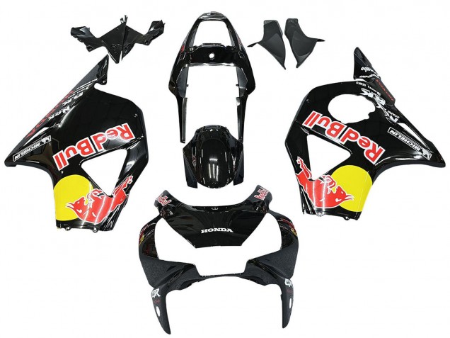 2002-2003 Glossy Black Yellow Red Bull Michelin Honda CBR900RR 954 Motorcycle Fairings