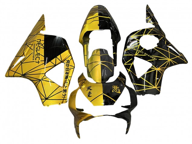 2002-2003 Yellow Glossy Black Honda CBR900RR 954 Motorcycle Fairing