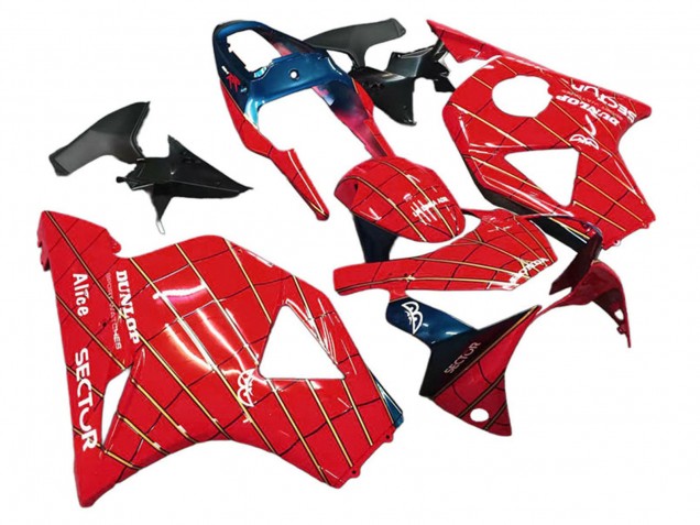 2002-2003 Red Dark Blue Dunlop Honda CBR900RR 954 Motorcycle Fairings