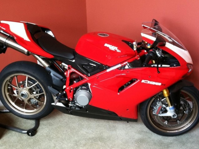 2007-2014 White Red Glossy Black Ducati 1098 Motorcycle Fairings