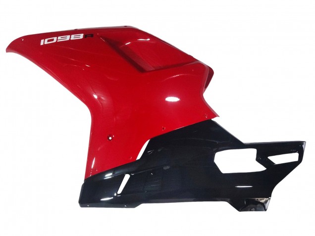 2007-2014 White Red Glossy Black Ducati 1098 Motorcycle Fairings
