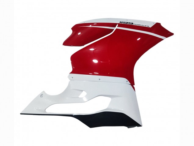 2011-2014 White Red Glossy Black Ducati 1199 Motorcycle Fairings