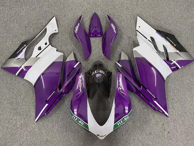 2015-2020 Purple White Glossy Black Flex-Box Ducati 959/1299 Motorcycle Fairings