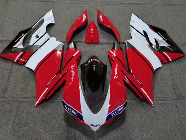 2015-2020 White Red Glossy Black Unibat Flex-Box Ducati 959/1299 Motorcycle Fairing