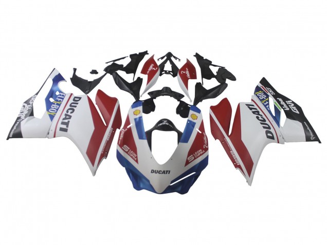 2015-2020 White Red Blue Matte Black Unibat Flex-Box Ducati 1299 Motorcycle Fairings
