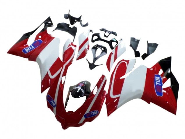 2015-2020 White Red Glossy Black Tim Ducati 959/1299 Motorcycle Fairings