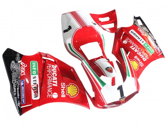 1993-2005 White Red Yellow Green Glossy Black Performance Ducati 748/916/996/998 Motorcycle Fairings