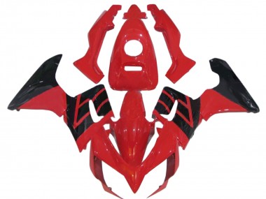 2002-2006 Red Glossy Black Stripe Honda CBR125R Motorcycle Fairings