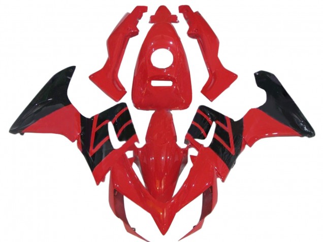 2002-2006 Red Glossy Black Stripe Honda CBR125R Motorcycle Fairings