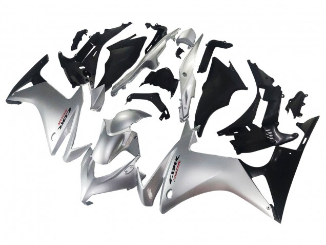 2013-2015 Silver Glossy Black Honda CBR500R Motorcycle Fairing