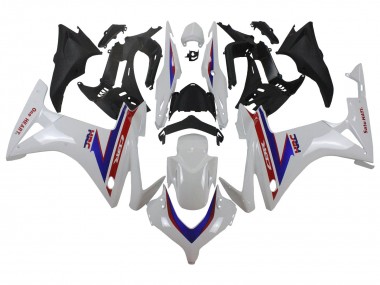 2013-2015 White Red Blue HRC Honda CBR500R Motorcycle Fairings