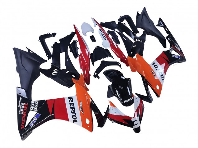 2013-2015 Orange White Red Glossy Black Repsol 3 Honda CBR500R Motorcycle Fairings