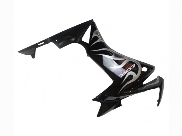 2013-2015 Glossy Black Silver Flame Honda CBR500R Motorcycle Fairings
