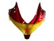 2013-2015 Red Blue Yellow Star Honda CBR500R Motorcycle Fairings