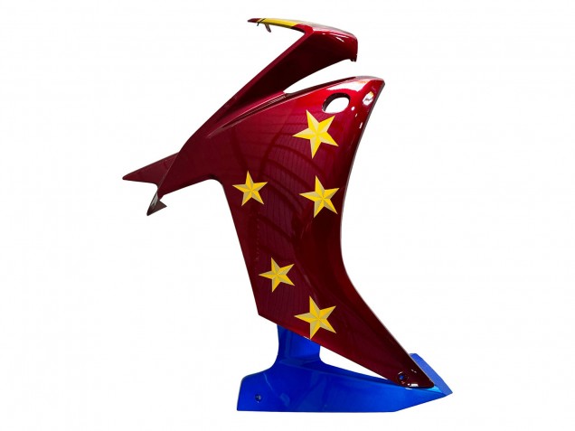 2013-2015 Red Blue Yellow Star Honda CBR500R Motorcycle Fairings
