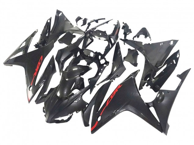 2016-2018 Black Carbon Fiber Red Honda CBR500R Motorcycle Fairings