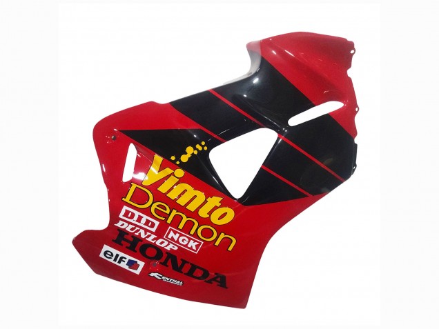 1998-2001 Red White Glossy Black Vimto Honda VFR 800 Motorcycle Fairings