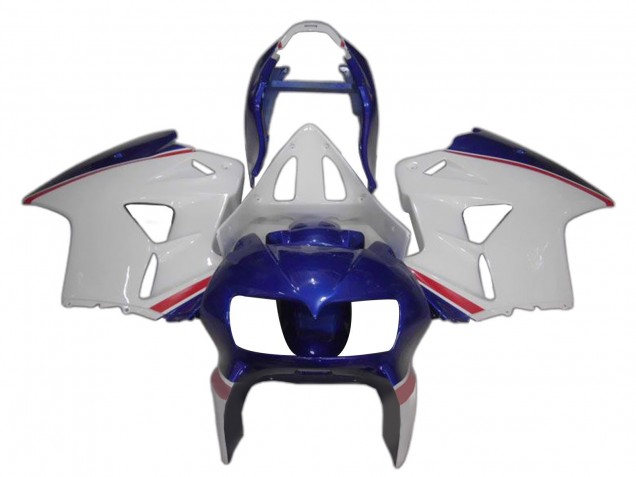 1998-2001 White Blue Red Honda VFR 800 Motorcycle Fairings