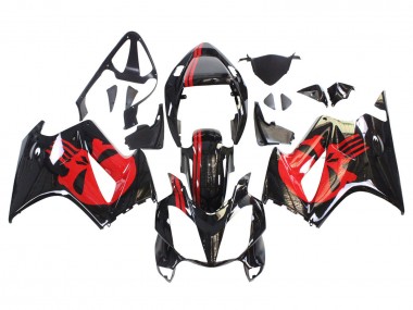 2002-2013 Glossy Black Red Honda VFR 800 Motorcycle Fairings