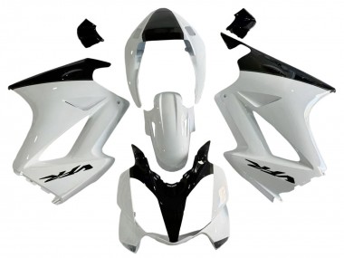 2002-2013 Pearl White Glossy Black Decal Honda VFR 800 Motorcycle Fairings