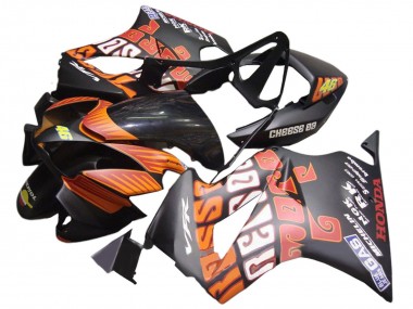 2002-2013 Matte Black Orange Rossi Repsol 46 Honda VFR 800 Motorcycle Fairings