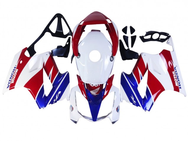 2002-2013 White Red Blue Motul Honda VFR 800 Motorcycle Fairings