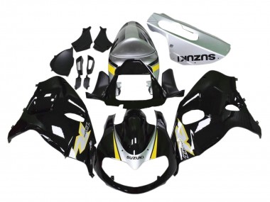 1998-2003 Glossy Black Silver Yellow Suzuki TL1000R Motorcycle Fairings