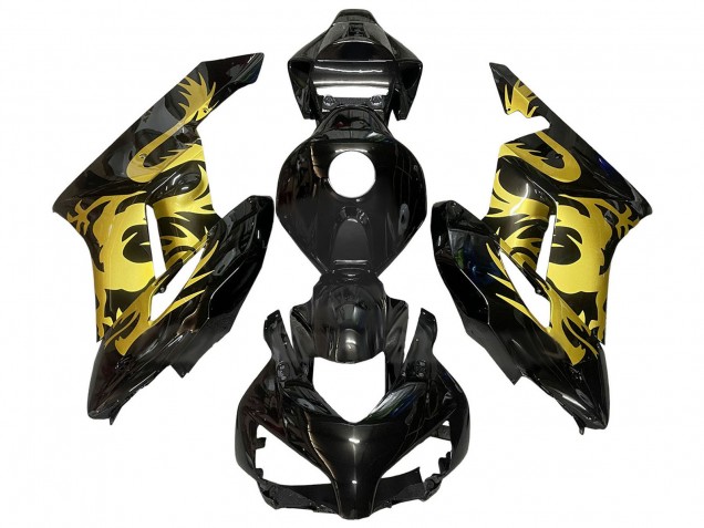 2004-2005 Gold Glossy Black Dragon Honda CBR1000RR Motorcycle Fairings