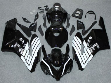 2004-2005 Glossy Black White Honda CBR1000RR Motorcycle Fairings