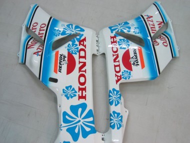 2004-2005 White Blue Snow Nastro Azzurro 46 Honda CBR1000RR Motorcycle Fairings