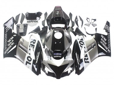 2004-2005 Silver White Glossy Black Repsol Honda CBR1000RR Motorcycle Fairing Kits
