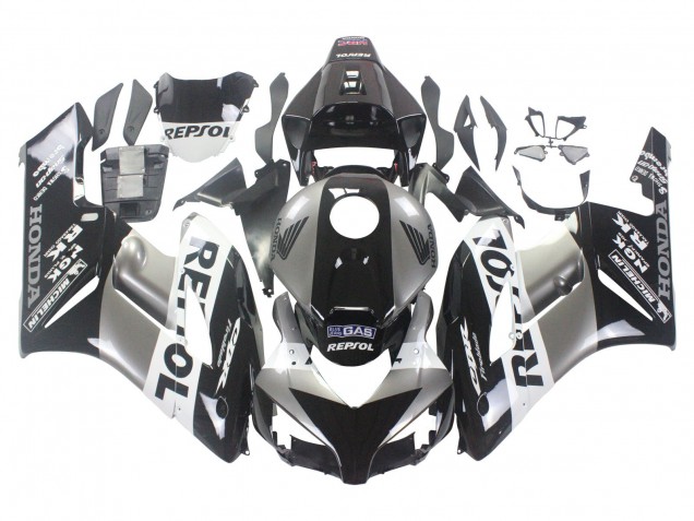 2004-2005 Silver White Glossy Black Repsol Honda CBR1000RR Motorcycle Fairing Kits