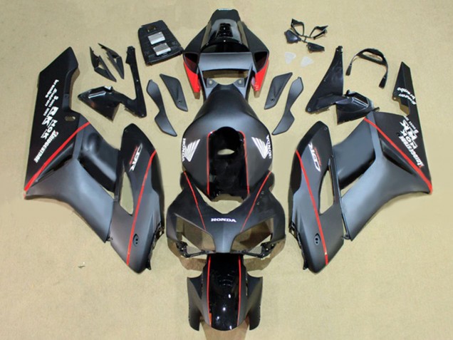 2004-2005 Glossy Black Glossy Grey Red Stripe Honda CBR1000RR Motorcycle Fairings