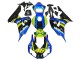 2006-2007 Blue Fluorescent Green Glossy Black Shark 46 Honda CBR1000RR Motorcycle Fairings