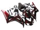 2006-2007 Glossy Black Red Flame Honda CBR1000RR Motorcycle Fairing
