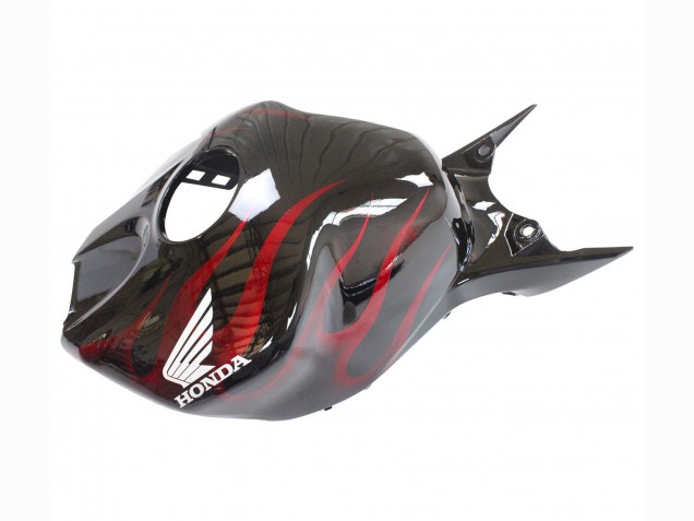2006-2007 Glossy Black Red Flame Honda CBR1000RR Motorcycle Fairing