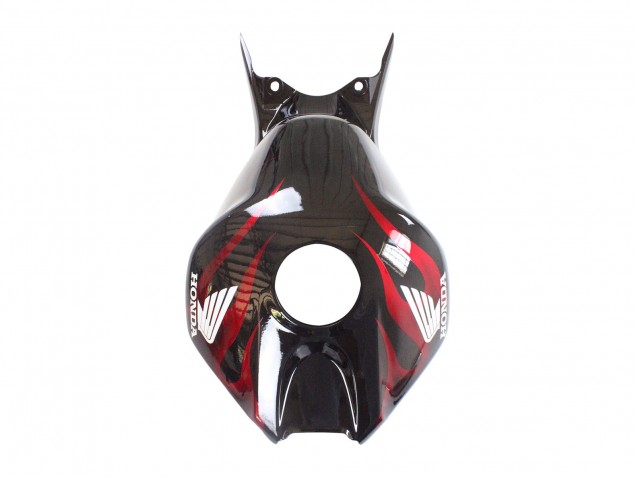 2006-2007 Glossy Black Red Flame Honda CBR1000RR Motorcycle Fairing