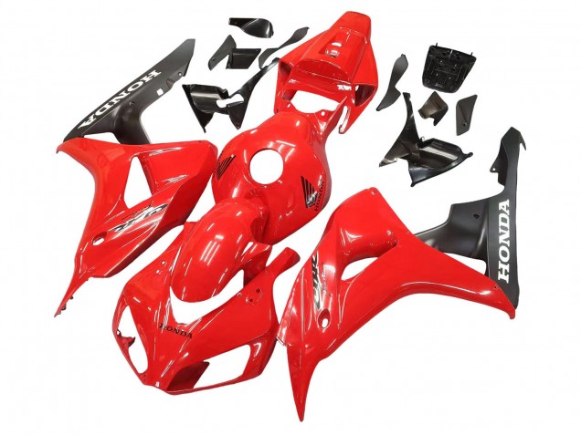 2006-2007 Red Matte Black Honda CBR1000RR Motorcycle Fairings