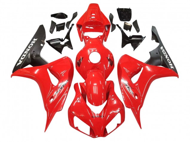 2006-2007 Red Matte Black Honda CBR1000RR Motorcycle Fairings