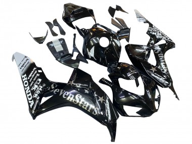 2006-2007 Glossy Black Gold SevenStars Honda CBR1000RR Motorcycle Fairings