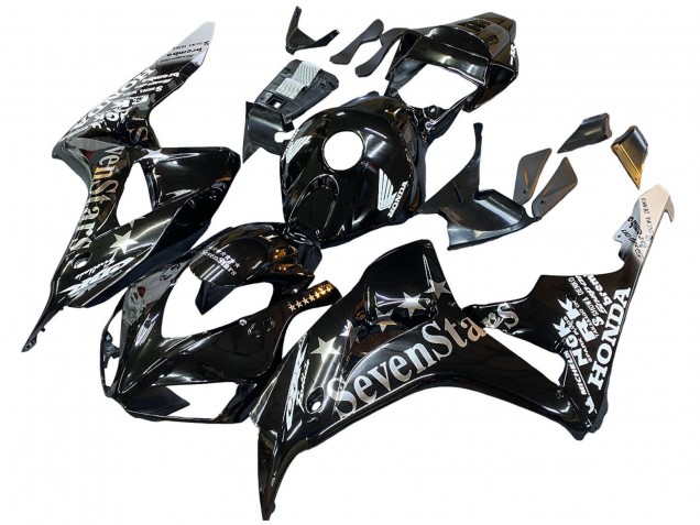 2006-2007 Glossy Black Gold SevenStars Honda CBR1000RR Motorcycle Fairings