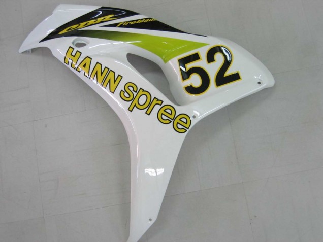 2006-2007 White Green Glossy Black Hannspree 52 Honda CBR1000RR Motorcycle Fairings