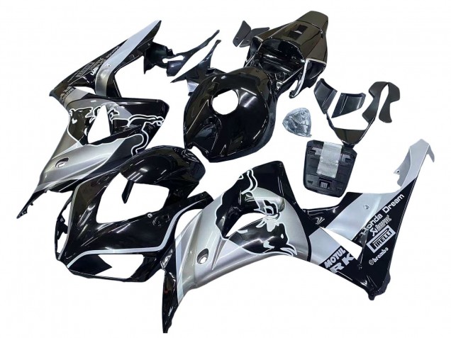 2006-2007 Silver Glossy Black Red Bull Honda CBR1000RR Motorcycle Fairings