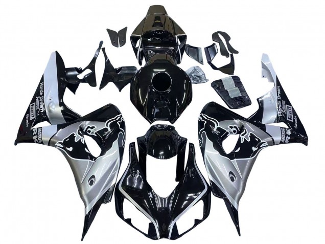 2006-2007 Silver Glossy Black Red Bull Honda CBR1000RR Motorcycle Fairings