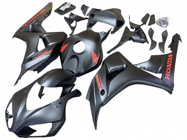 2006-2007 Matte Black Red Decals Honda CBR1000RR Motorcycle Fairings