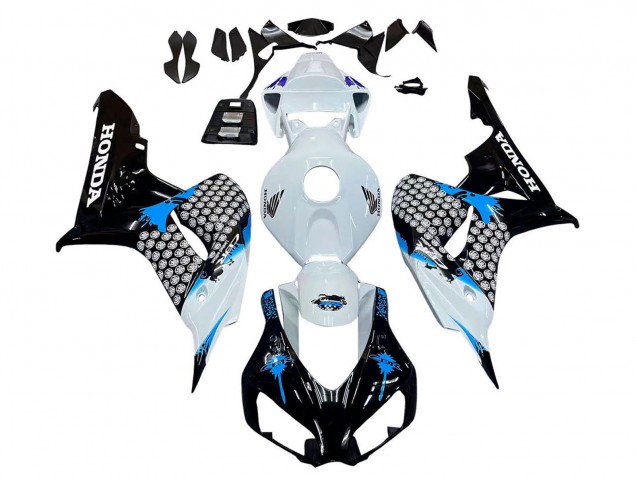 2006-2007 White Blue Glossy Black Honda CBR1000RR Motorcycle Fairing