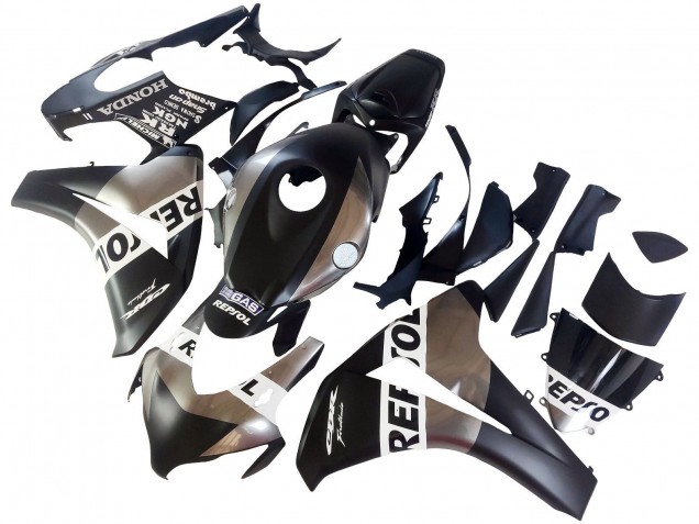 2008-2011 Silver Matte Black Repsol Honda CBR1000RR Motorcycle Fairings