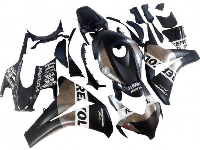 2008-2011 Silver Matte Black Repsol Honda CBR1000RR Motorcycle Fairings