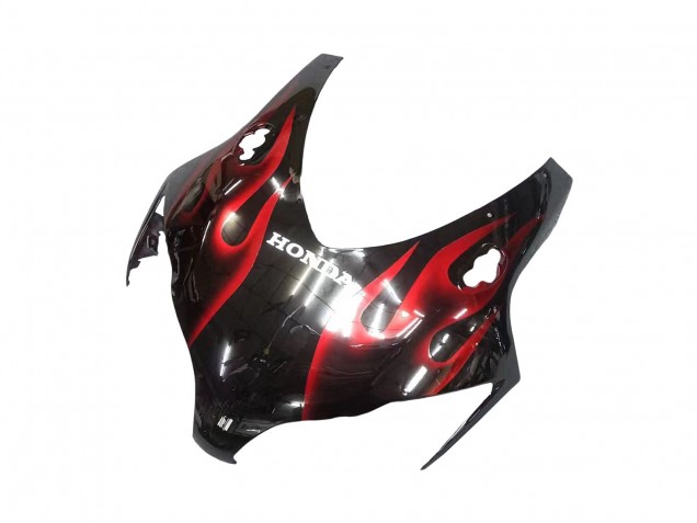 2008-2011 Glossy Black Red Flame Honda CBR1000RR Motorcycle Fairing